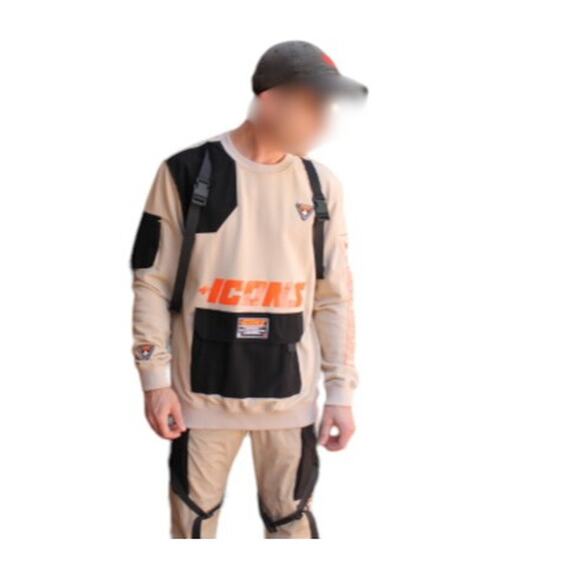 hudson nyc Other - Hudson NYC Tactical Sweatshirt Mens Medium Streetwear Rave